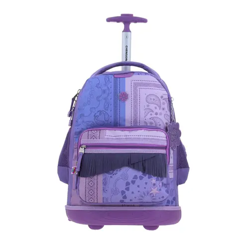 Kit Escolar Happy Girl by Chenson (Mochila con Ruedas + Lonchera) Uva Infantil - Modelo HG70256 1