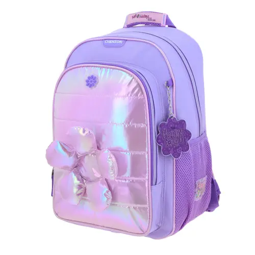 Kit Escolar Happy Girl by Chenson (Mochila + Lapicera) Violeta Infantil - Modelo HG70328 3