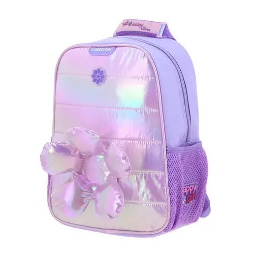 Kit Escolar Happy Girl by Chenson Mochila + Lonchera Violeta Infantil 3