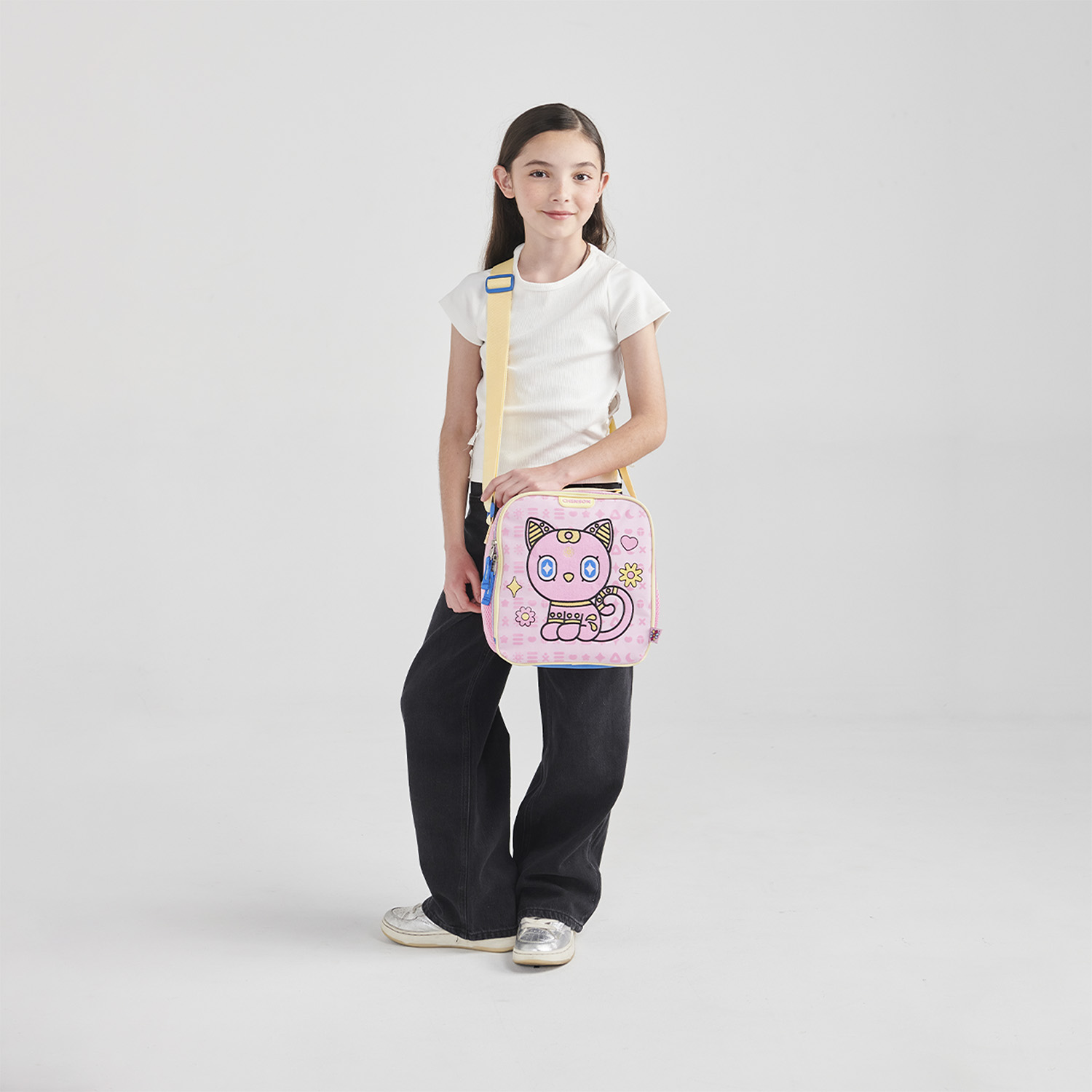 Lonchera escolar térmica Happy Girl Rosa para niña - Duradera y divertida - vista 2