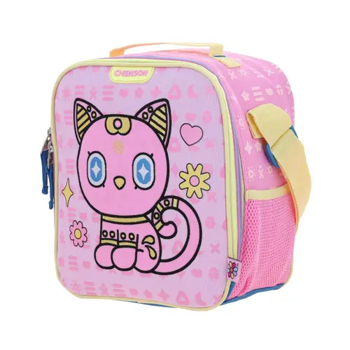 Kit Escolar Happy Girl by Chenson (Mochila con Ruedas + Lonchera + Lapicera) Rosa Infantil - Modelo HG70357 4