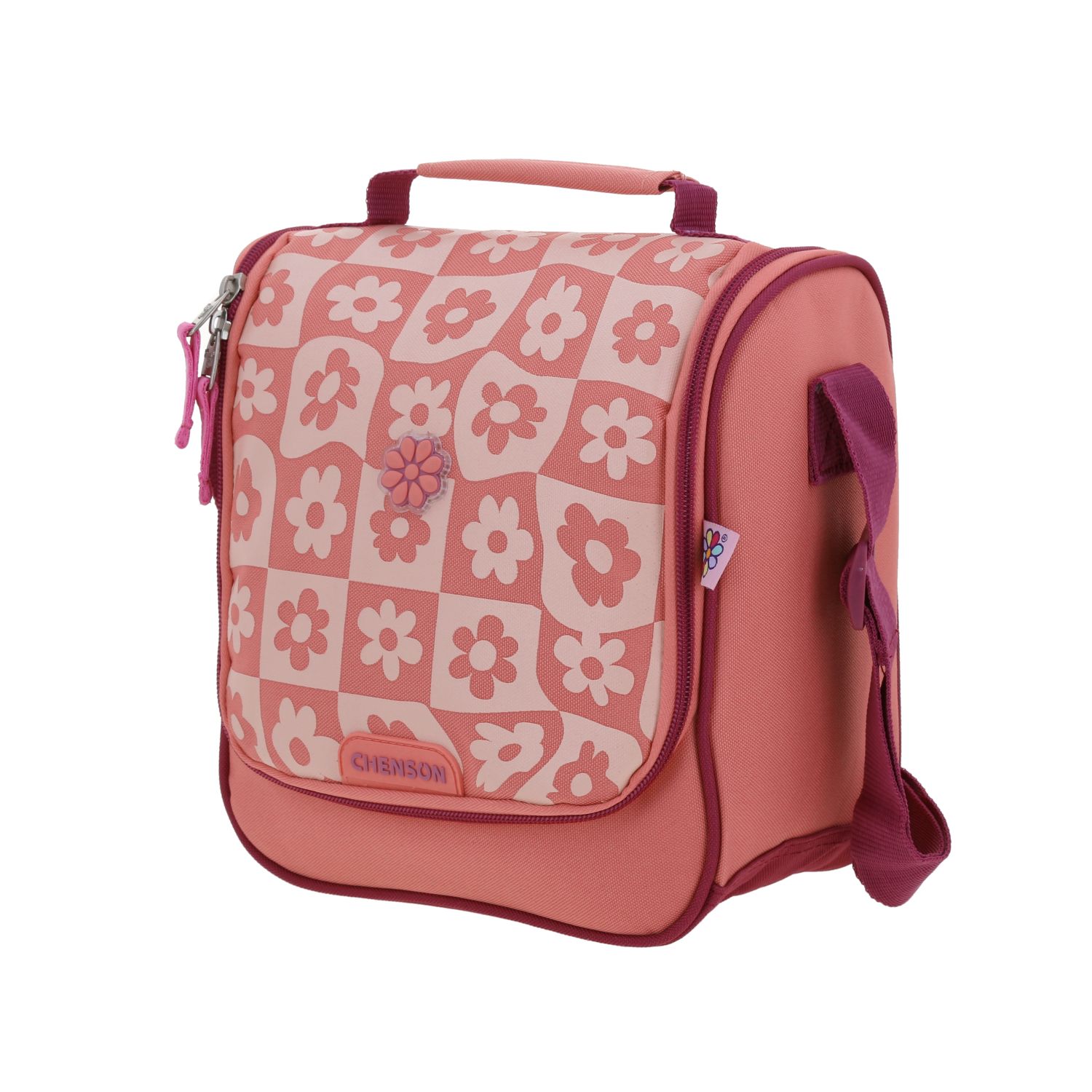 Lonchera escolar térmica Happy Girl fucsia para niña - Duradera y divertida 2