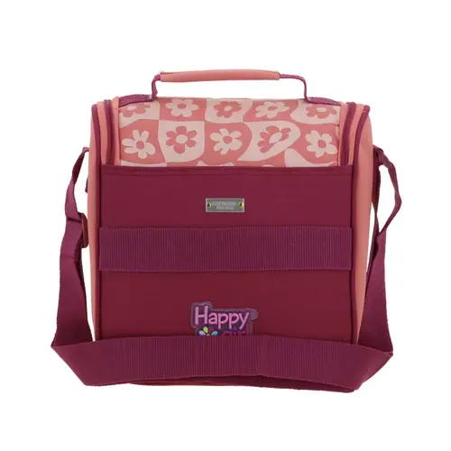 Lonchera escolar térmica Happy Girl fucsia para niña - Duradera y divertida 4