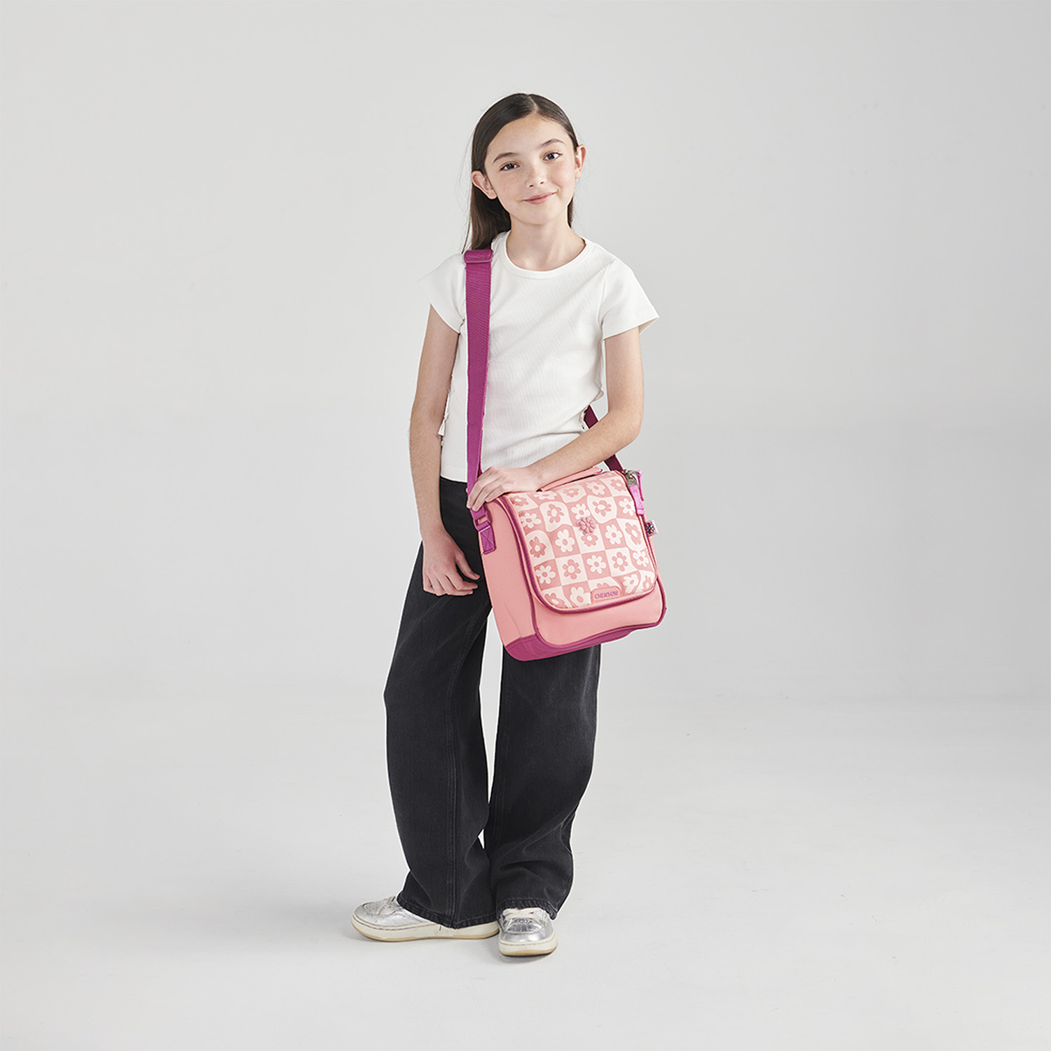 Lonchera escolar térmica Happy Girl fucsia para niña - Duradera y divertida - vista 2