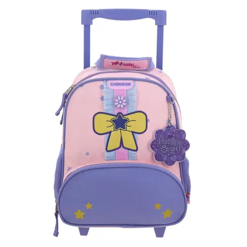 Kit Escolar Happy Girl by Chenson (Mochila con Ruedas + Lonchera) Rosa Infantil - Modelo HG70390 1