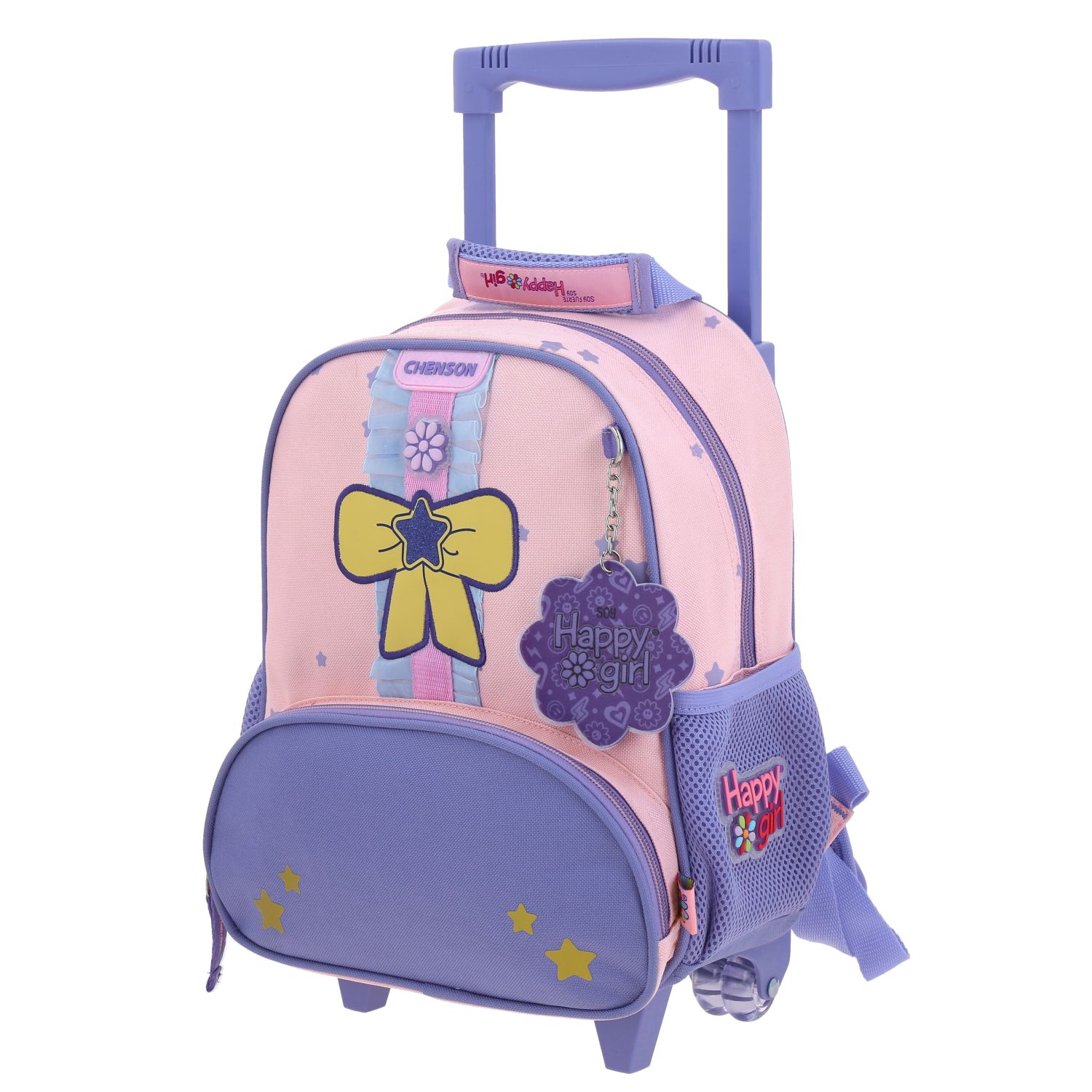Mochila con Ruedas Happy Girl Rosa para Niña - Diversión y Durabilidad 2