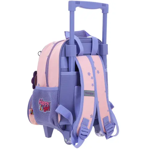 Mochila con Ruedas Happy Girl Rosa para Niña - Modelo HG70390 3