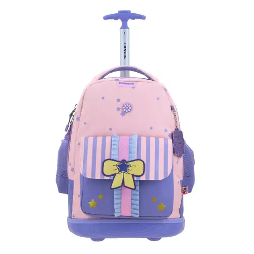Kit Escolar Happy Girl by Chenson (Mochila con Ruedas + Lonchera) Rosa Infantil - Modelo HG70391 2