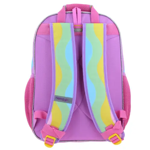 Mochila escolar para niña Happy Girl by Chenson multicolor con compartimentos 4