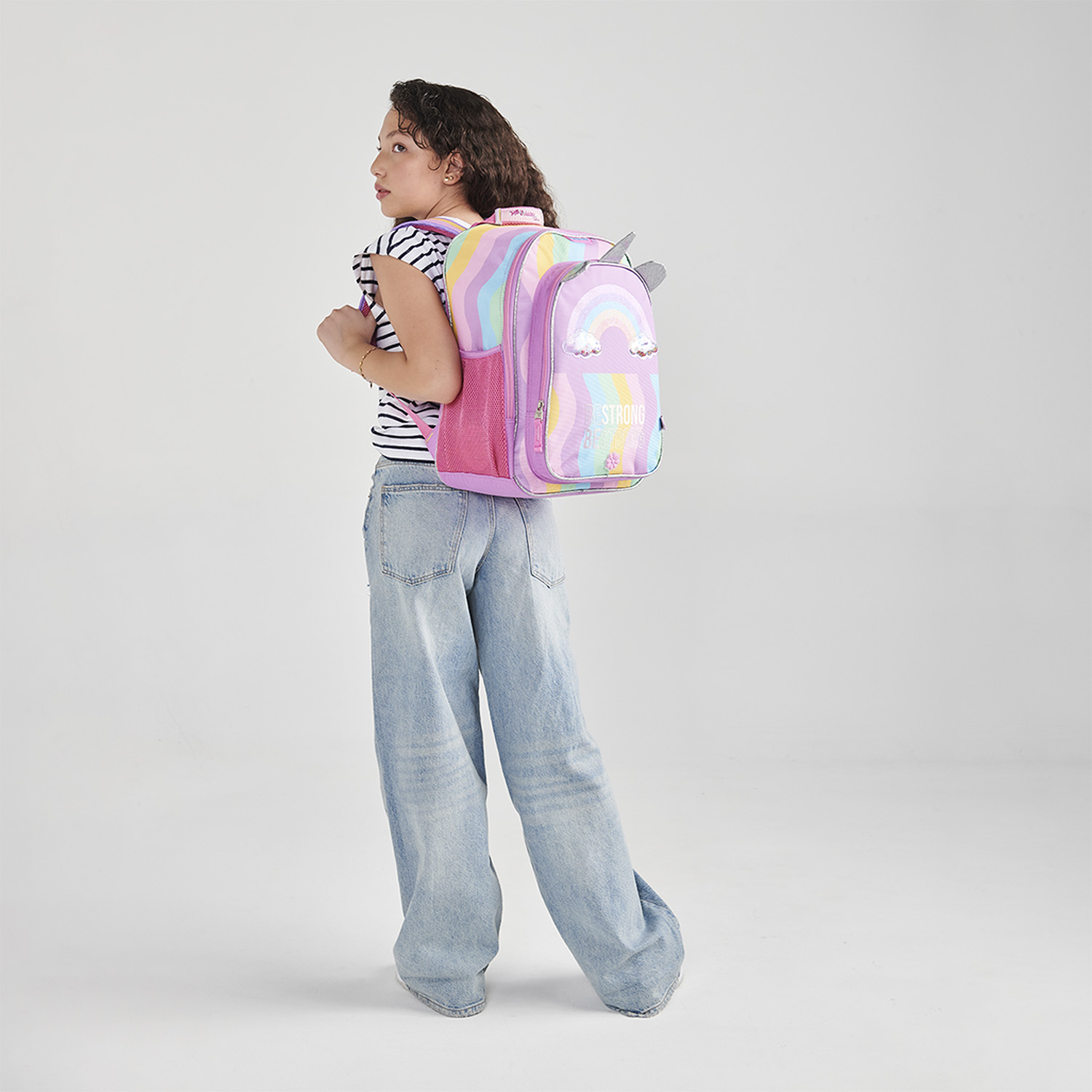 Mochila escolar para niña Happy Girl by Chenson multicolor con compartimentos - vista 2
