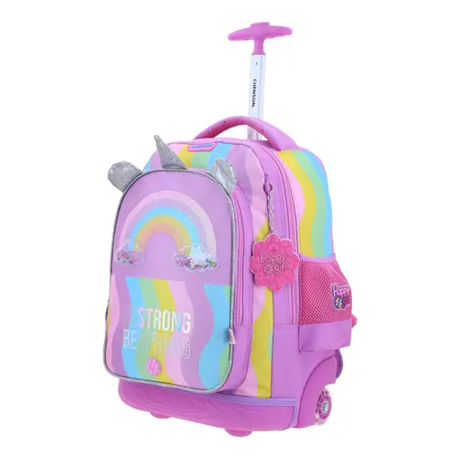 Mochila con Ruedas Happy Girl Multicolor para Niña - Diversión y Durabilidad - vista 2