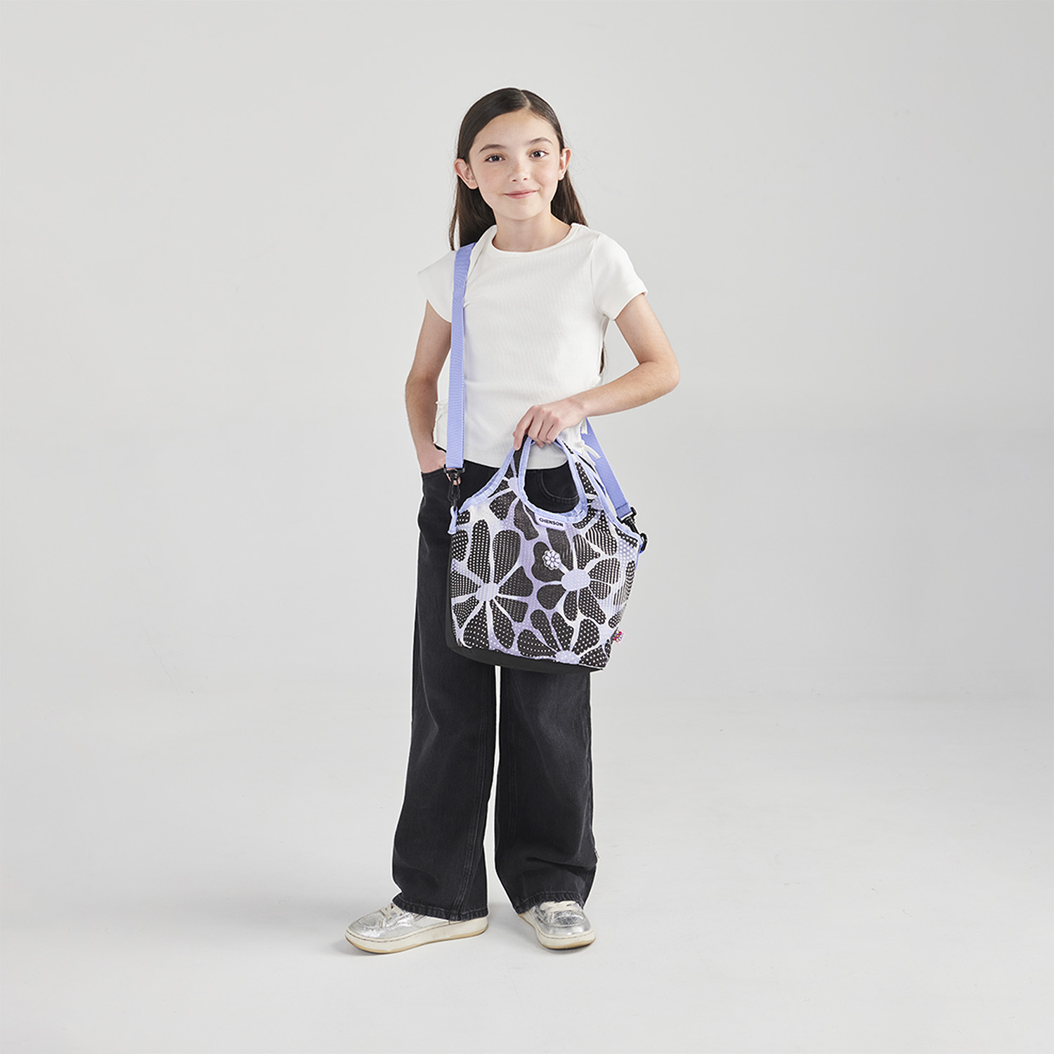 Lonchera escolar térmica Happy Girl negra para niña | Durabilidad y estilo - vista 2