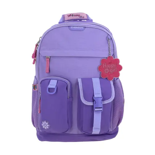 Kit Escolar Happy Girl by Chenson (Mochila + Lonchera) Violeta Infantil - Modelo HG70590 1