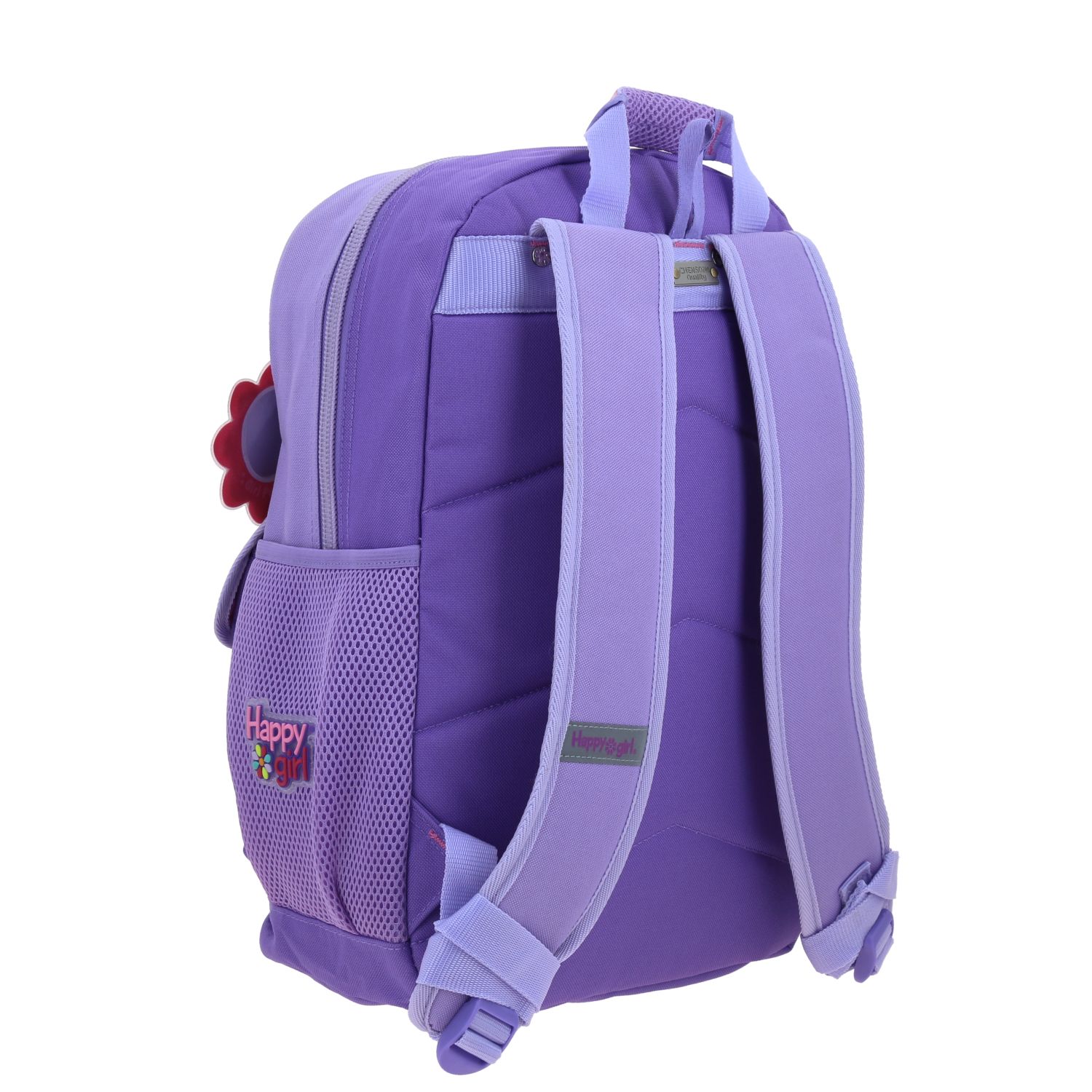 Mochila escolar para niña Happy Girl by Chenson Violeta con múltiples bolsillos 3