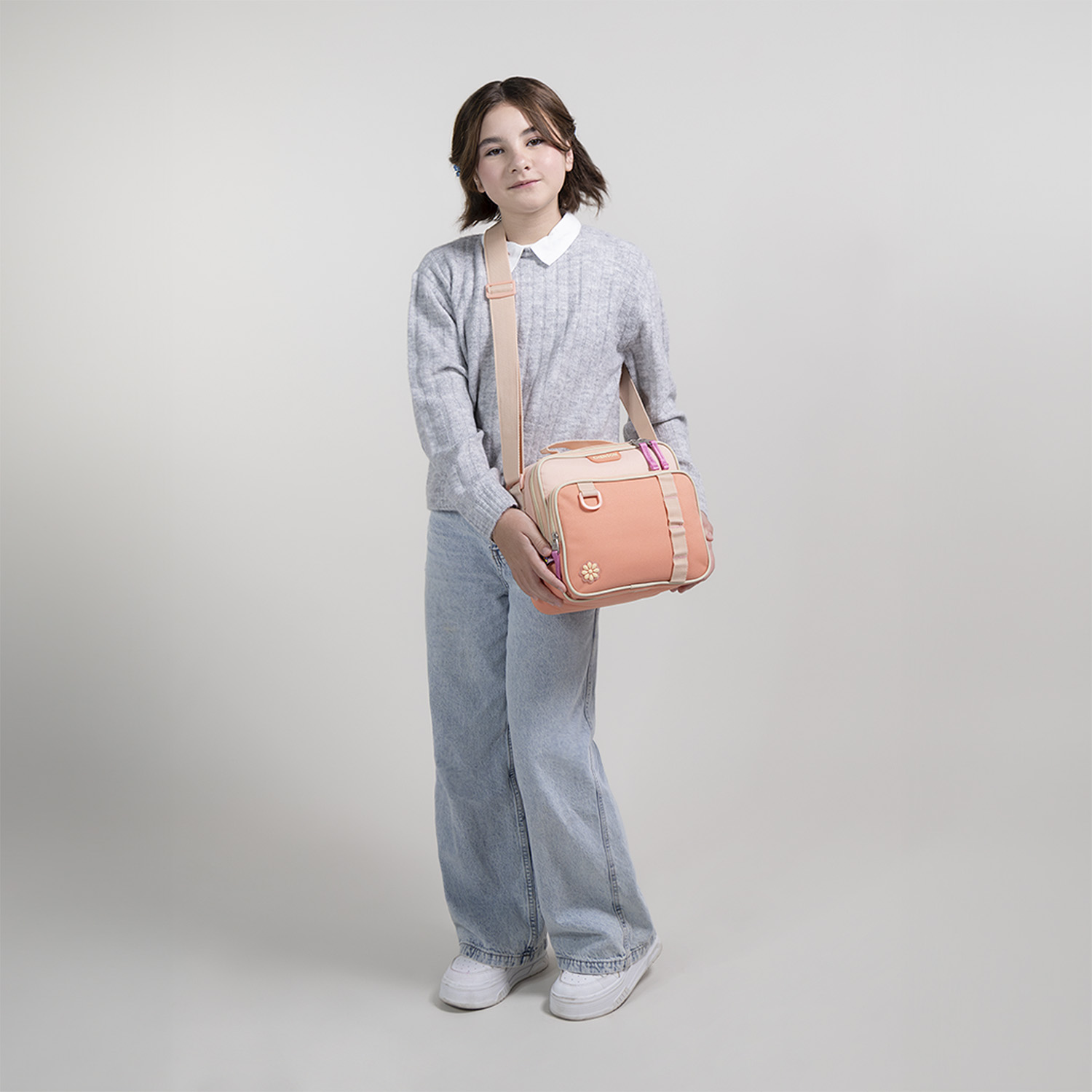 Lonchera Escolar Happy Girl Beige Térmica Forro - HG70591-E - vista 2
