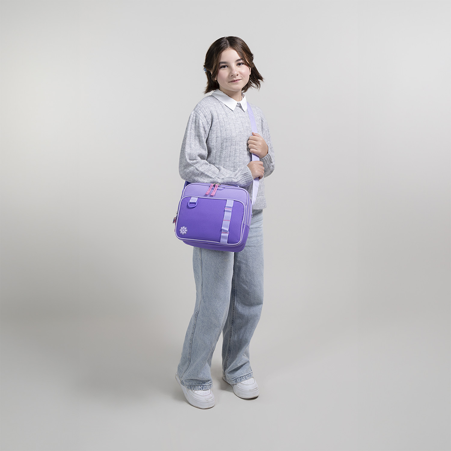 Lonchera Escolar Térmica Happy Girl Violeta - Forro Aislante - vista 2