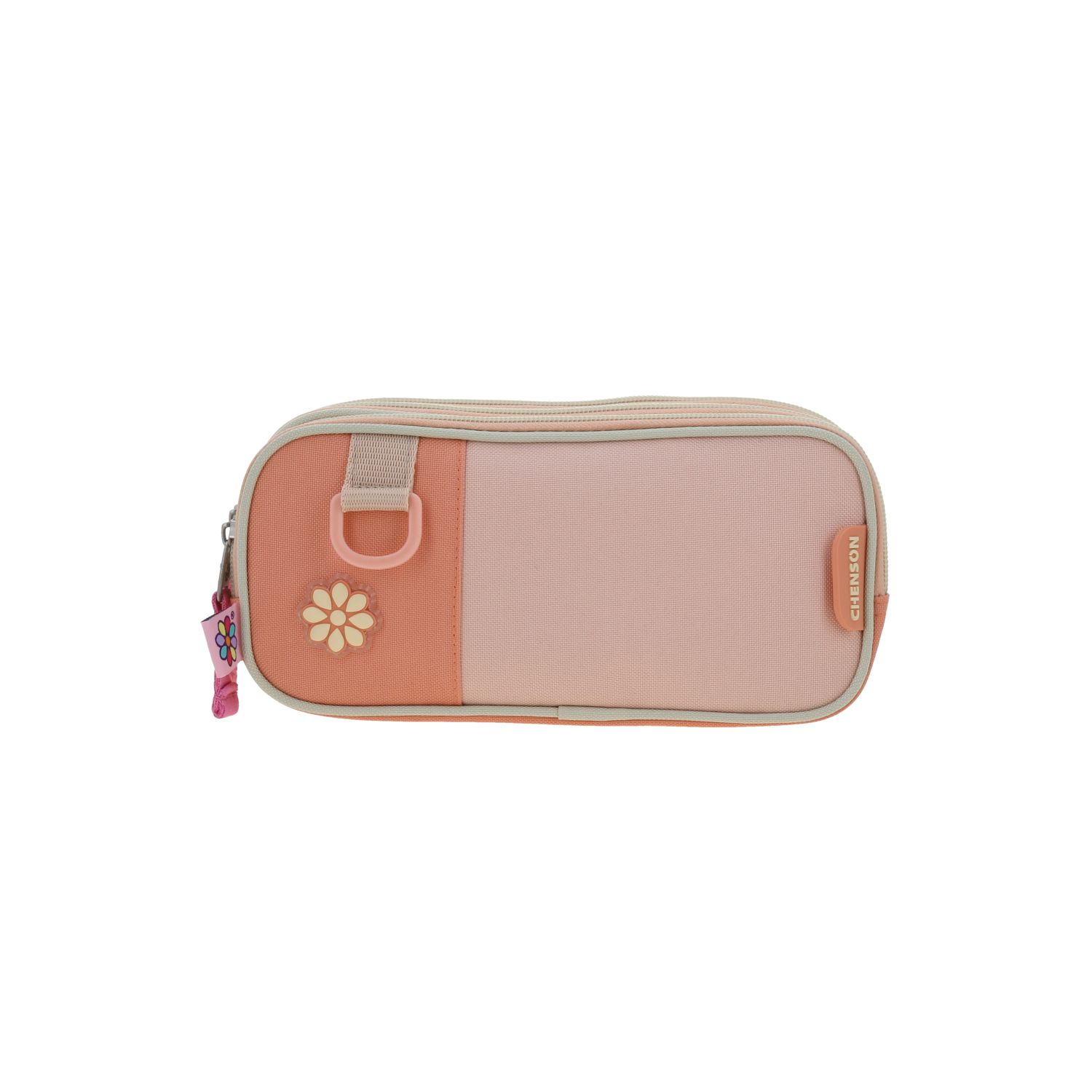 Lapicera Happy Girl Beige Triple Compartimento Escolar Niña