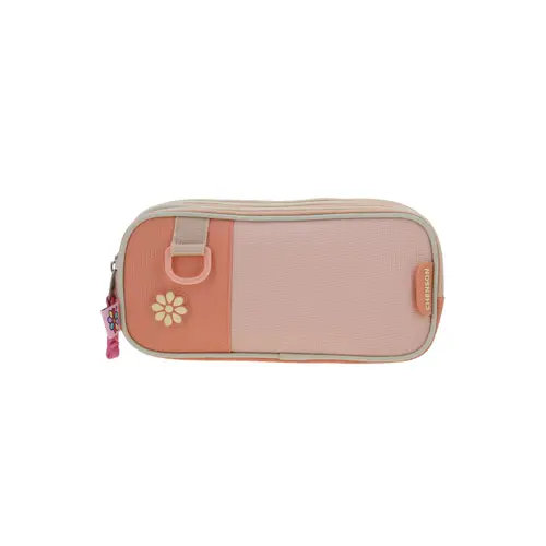 Lapicera Happy Girl Beige Triple Compartimento Escolar Niña 1
