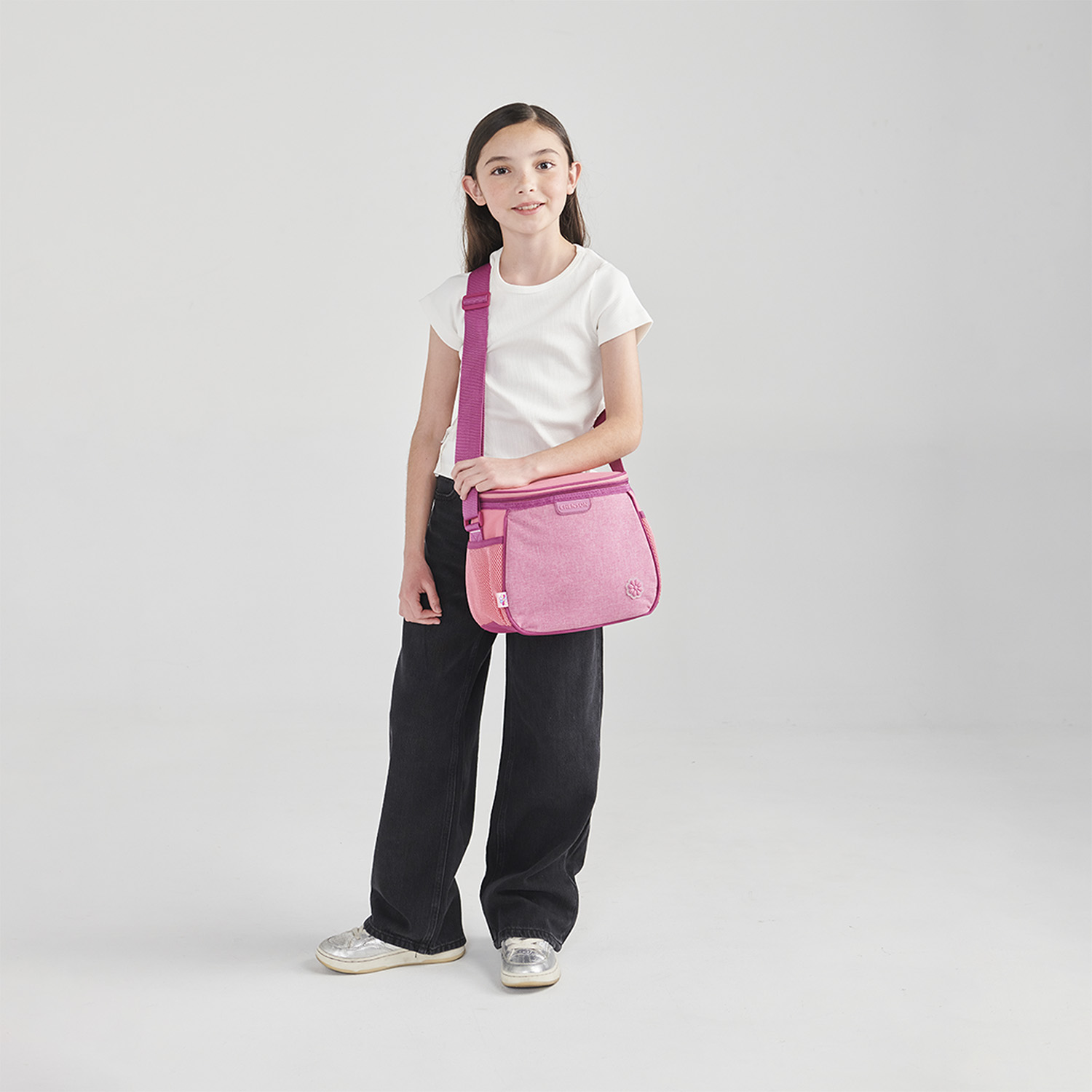Lonchera escolar térmica Happy Girl rosa para niña | Durabilidad y diversión - vista 2