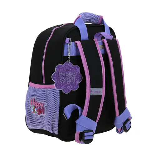 Mochila escolar para niña Happy Girl by Chenson Negra con amplio compartimento 3