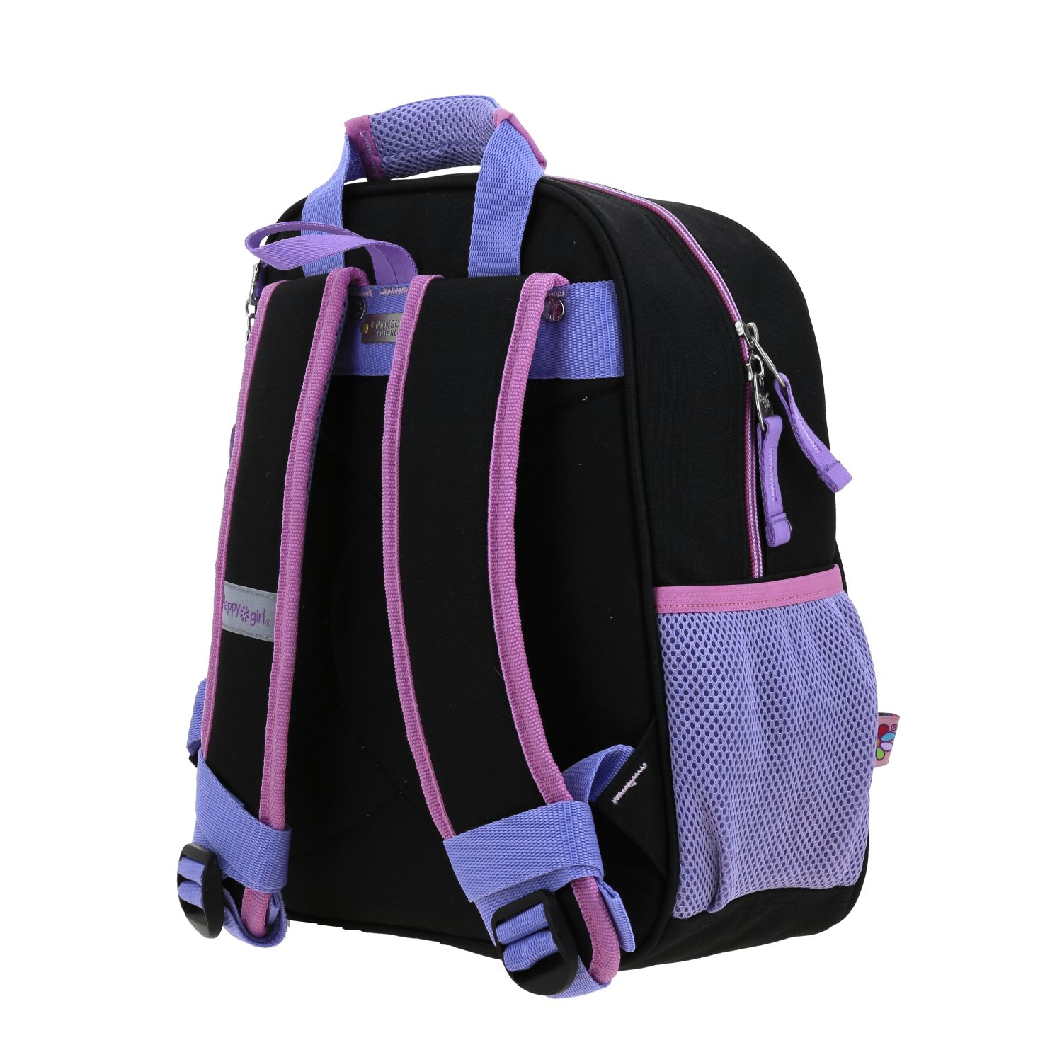 Mochila escolar para niña Happy Girl by Chenson Negra con amplio compartimento 5