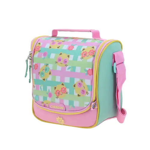 Kit Escolar Happy Girl by Chenson (Mochila con Ruedas + Lonchera + Lapicera) Rosa Infantil - Modelo HG70709 4
