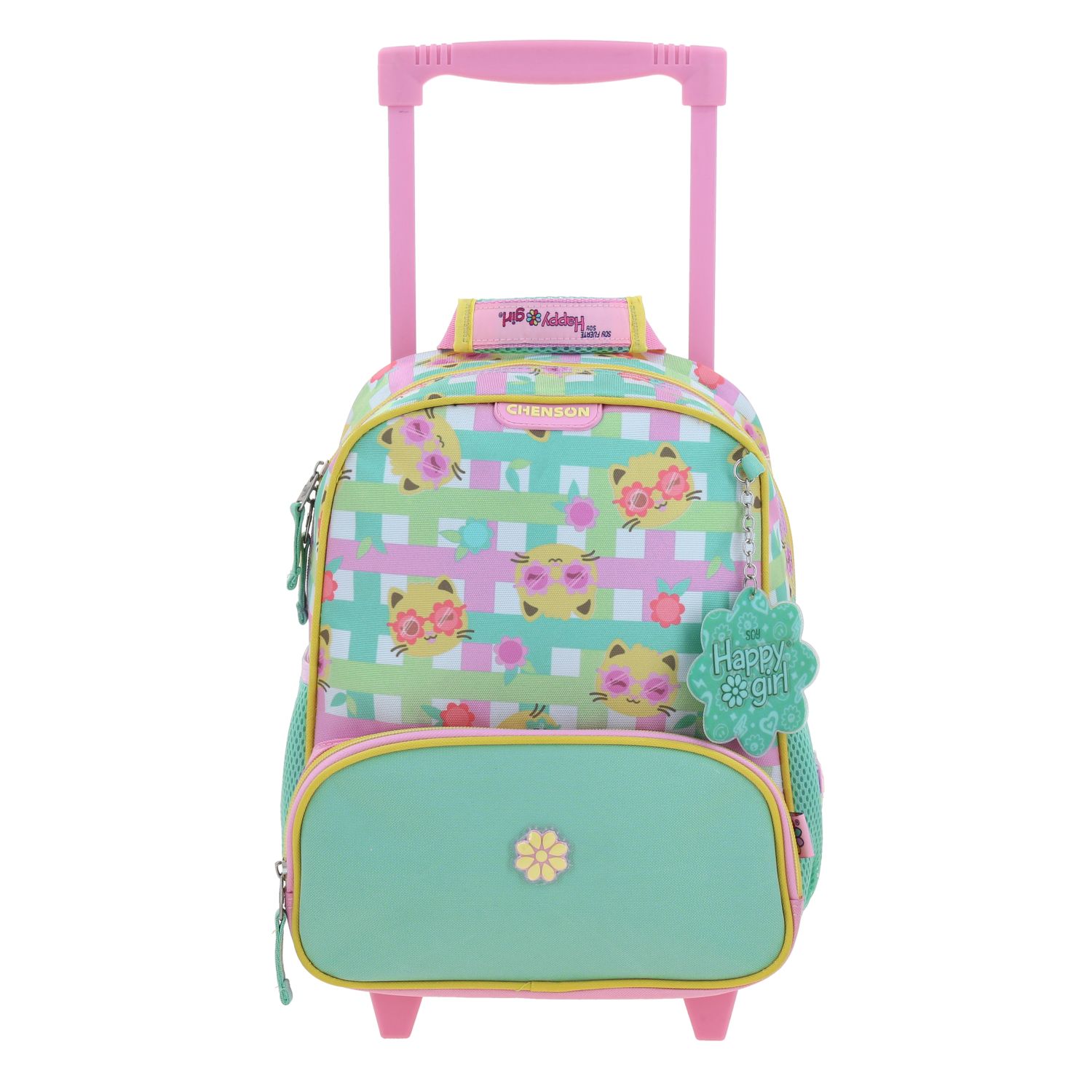 Mochila con Ruedas Happy Girl Rosa para Niña - Diversión y Durabilidad