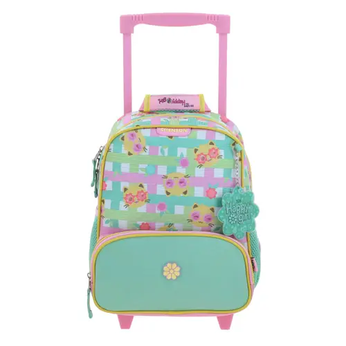Mochila con Ruedas Happy Girl Rosa para Niña - Diversión y Durabilidad