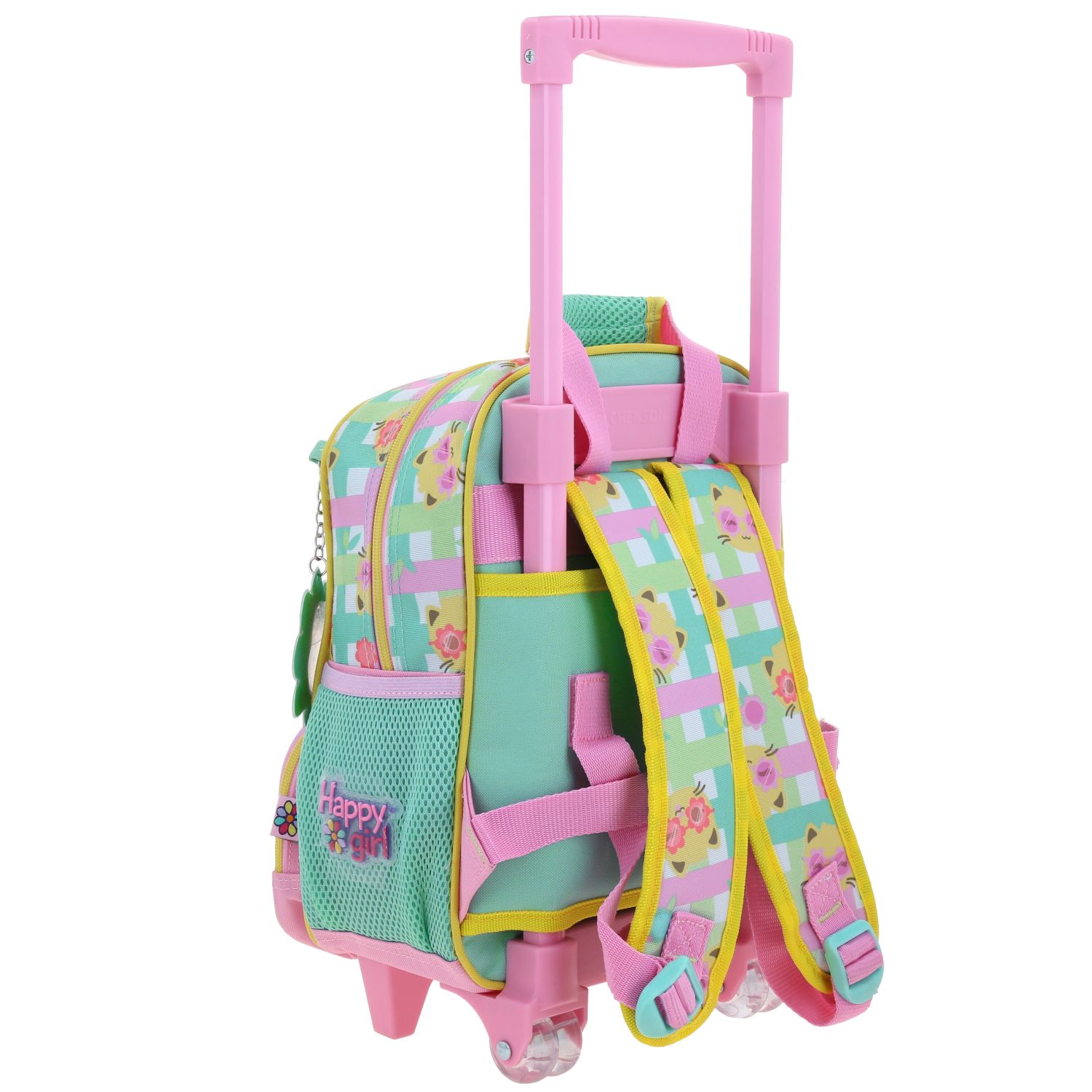 Mochila con Ruedas Happy Girl Rosa para Niña - Diversión y Durabilidad 3