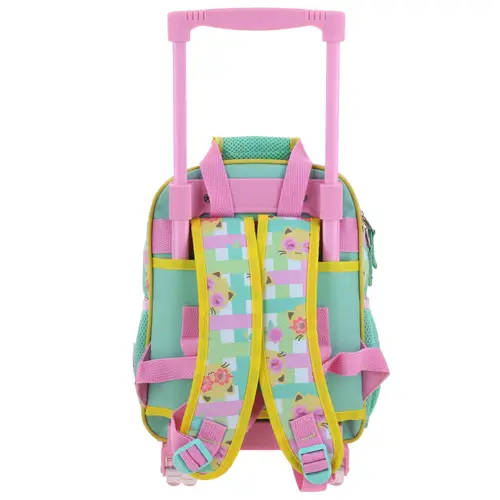 Mochila con Ruedas Happy Girl Rosa para Niña - Diversión y Durabilidad - vista 2