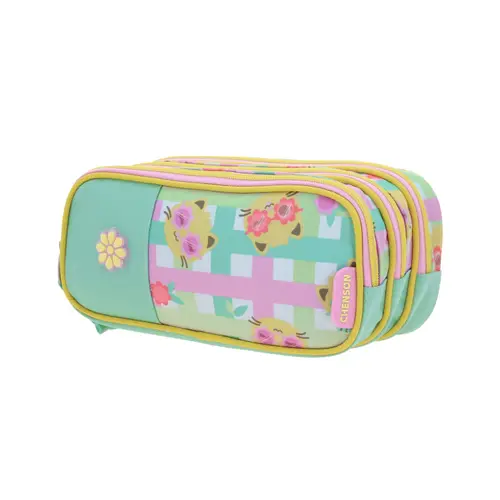 Kit Escolar Happy Girl by Chenson (Mochila con Ruedas + Lapicera) Rosa Infantil - Modelo HG70710 - vista 2