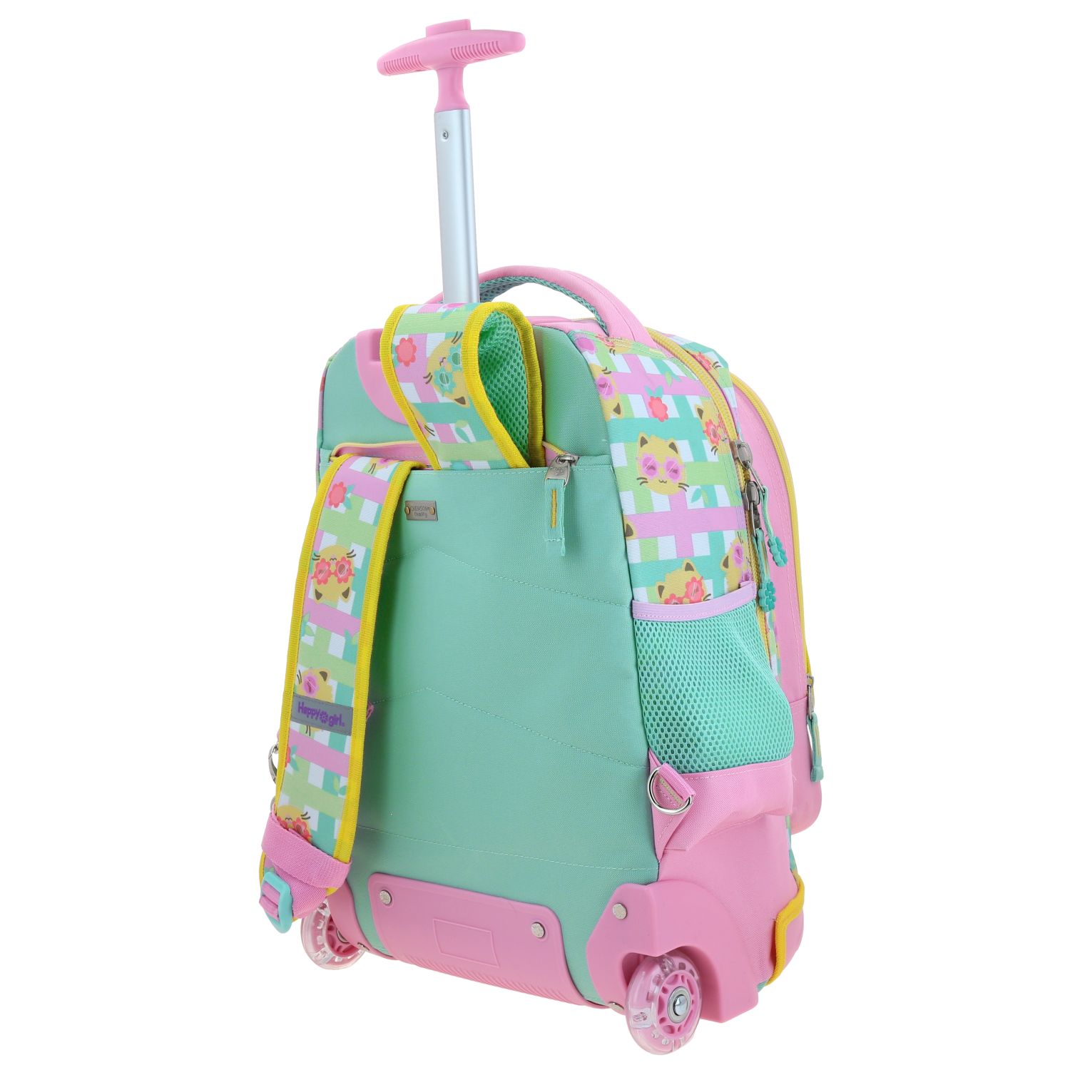 Mochila con Ruedas Happy Girl Rosa para Niña - Diversión y Durabilidad 5