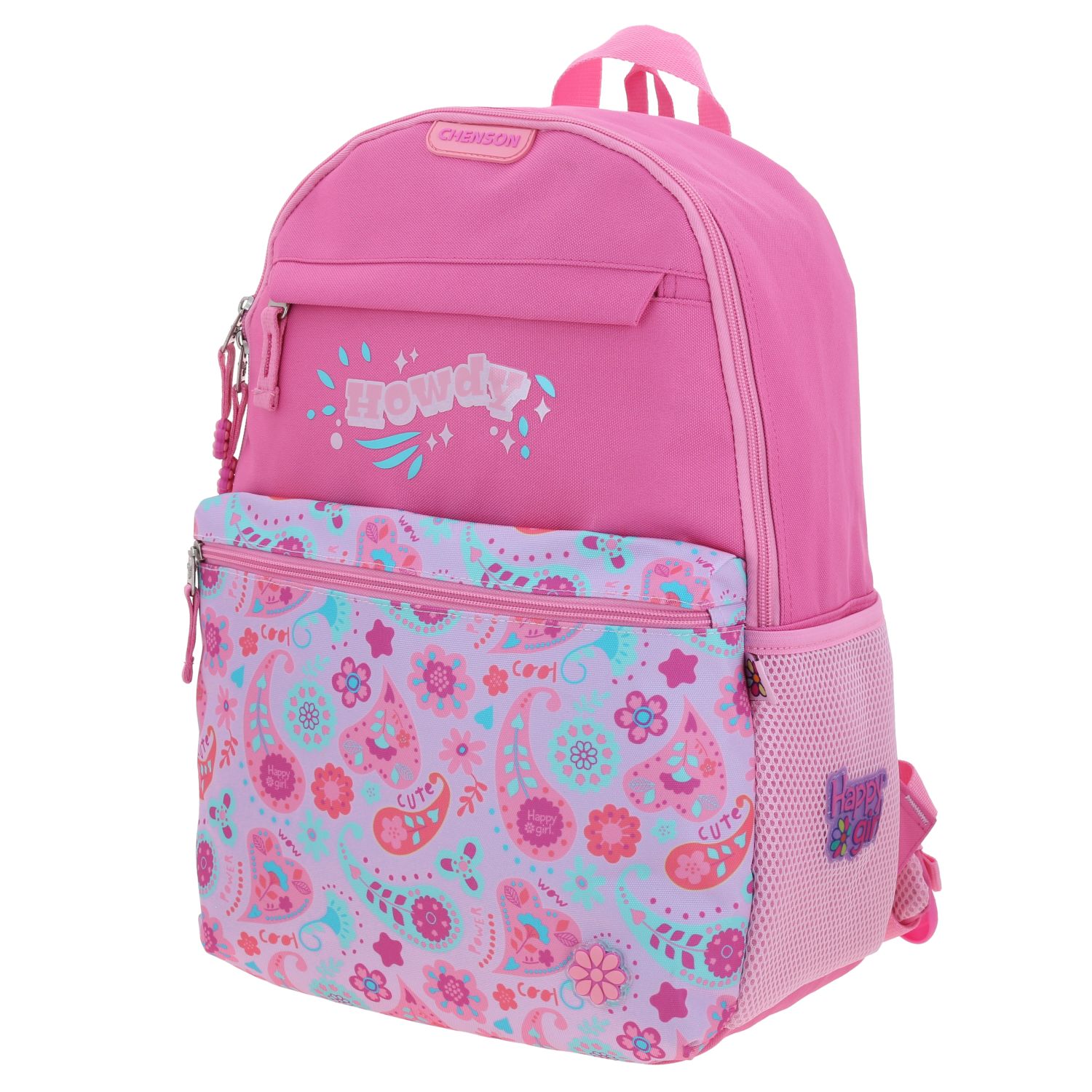 Mochila escolar rosa para niña Happy Girl by Chenson - Divertida y segura 2