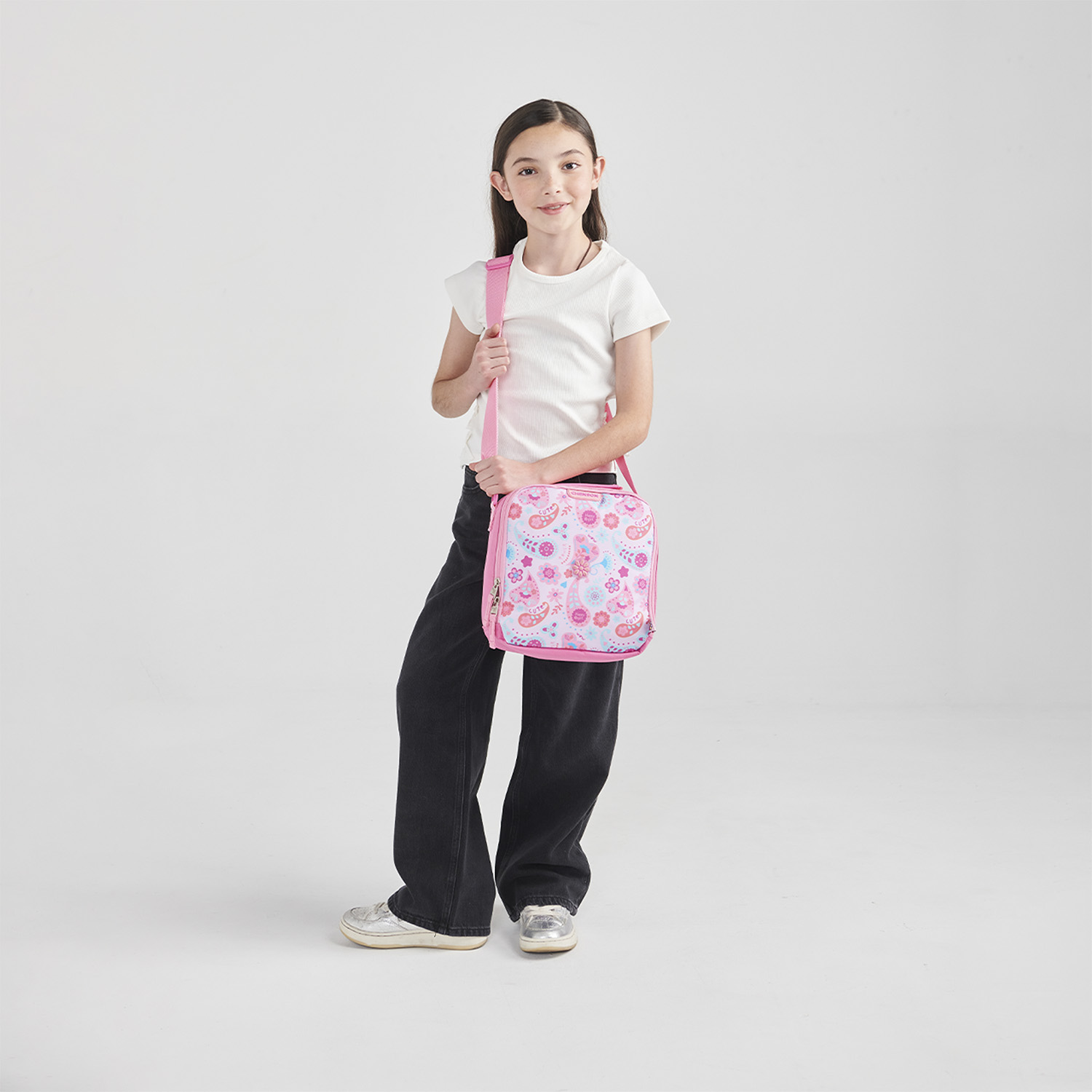 Lonchera escolar térmica Happy Girl rosa para niña - Durabilidad y diversión - vista 2