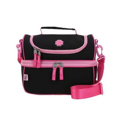 Lonchera escolar térmica Happy Girl by Chenson negra para niña - Modelo HG70738 1