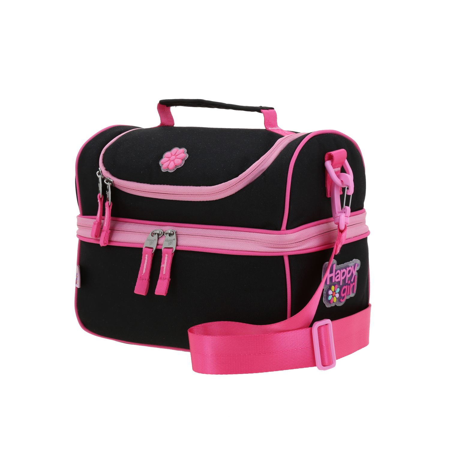 Lonchera escolar térmica Happy Girl by Chenson negra para niña 2