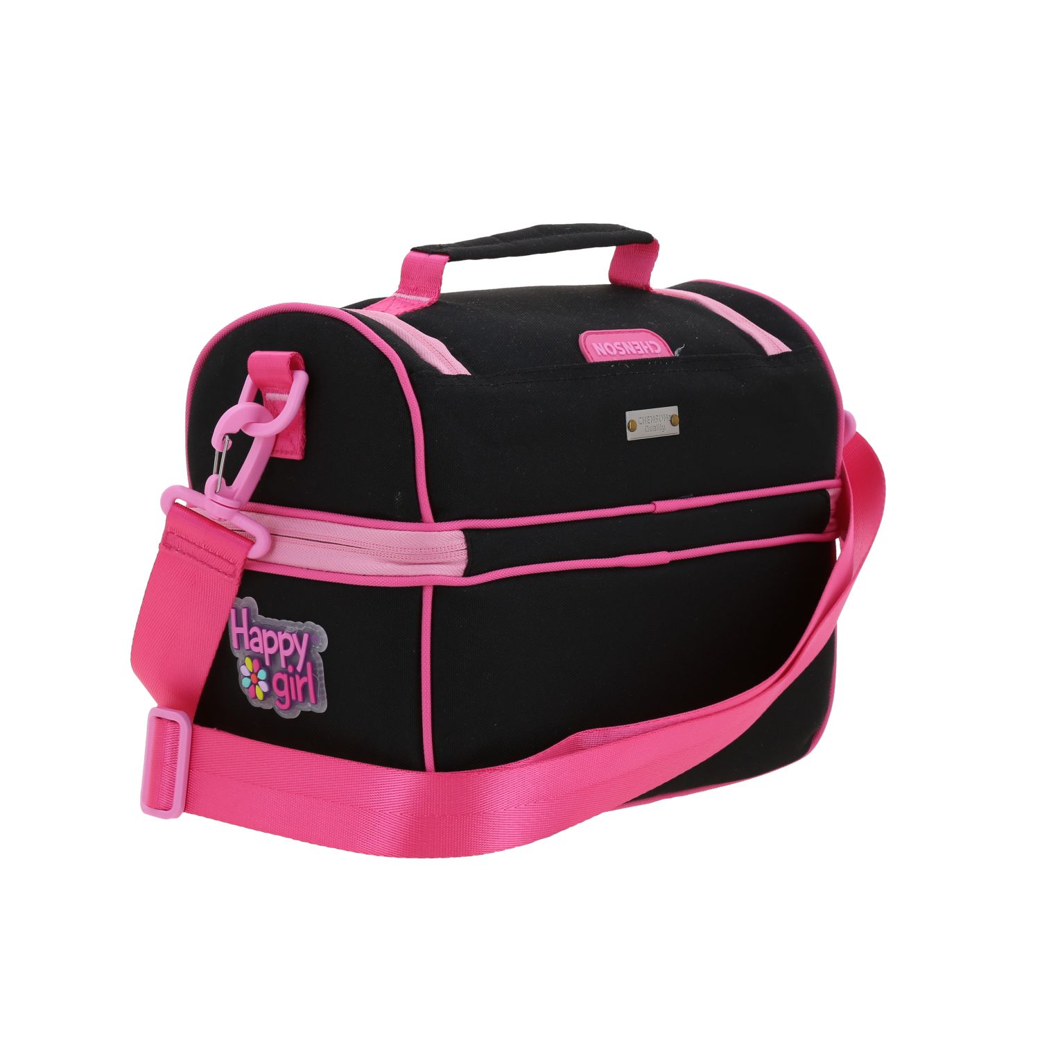 Lonchera escolar térmica Happy Girl by Chenson negra para niña 3