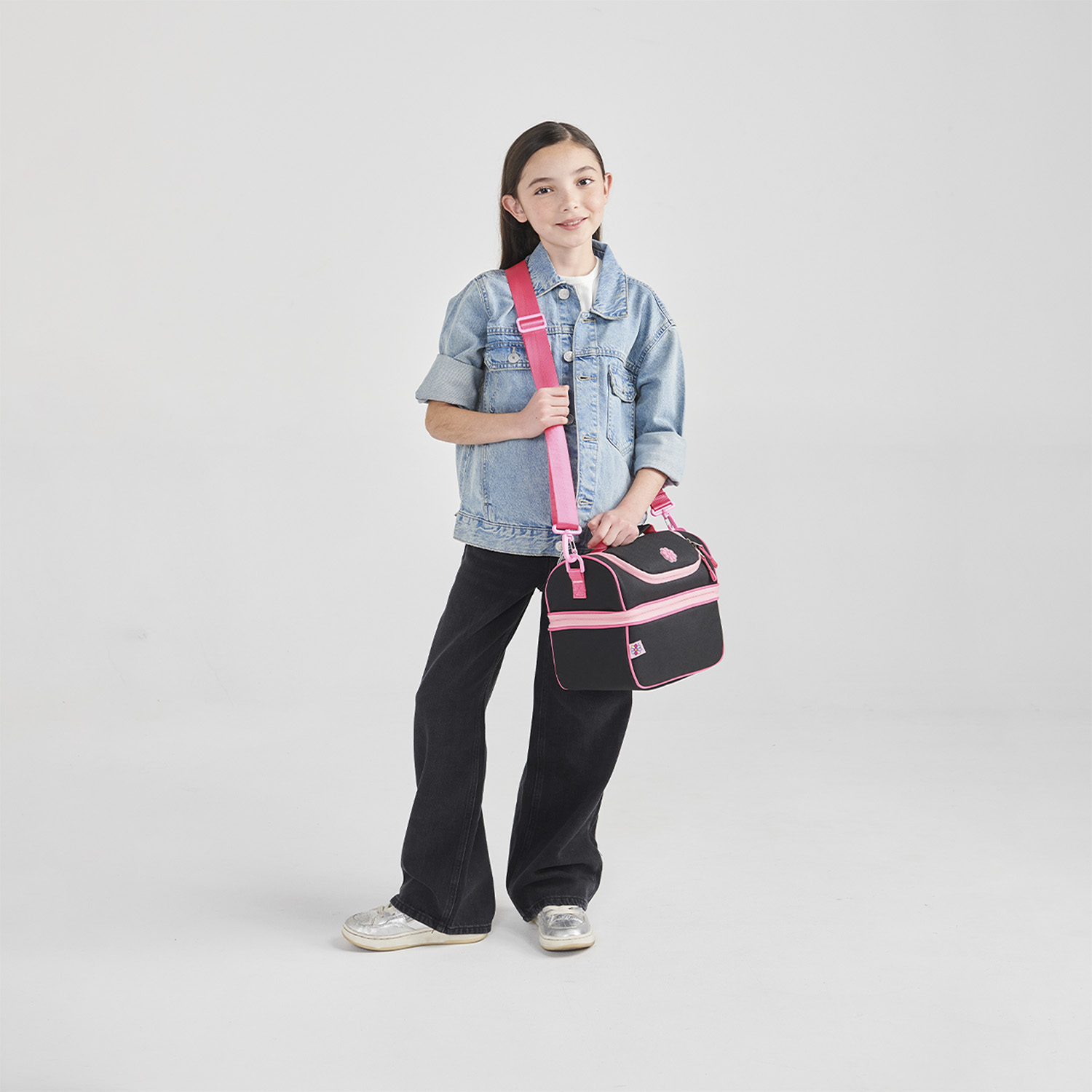 Lonchera escolar térmica Happy Girl by Chenson negra para niña - vista 2