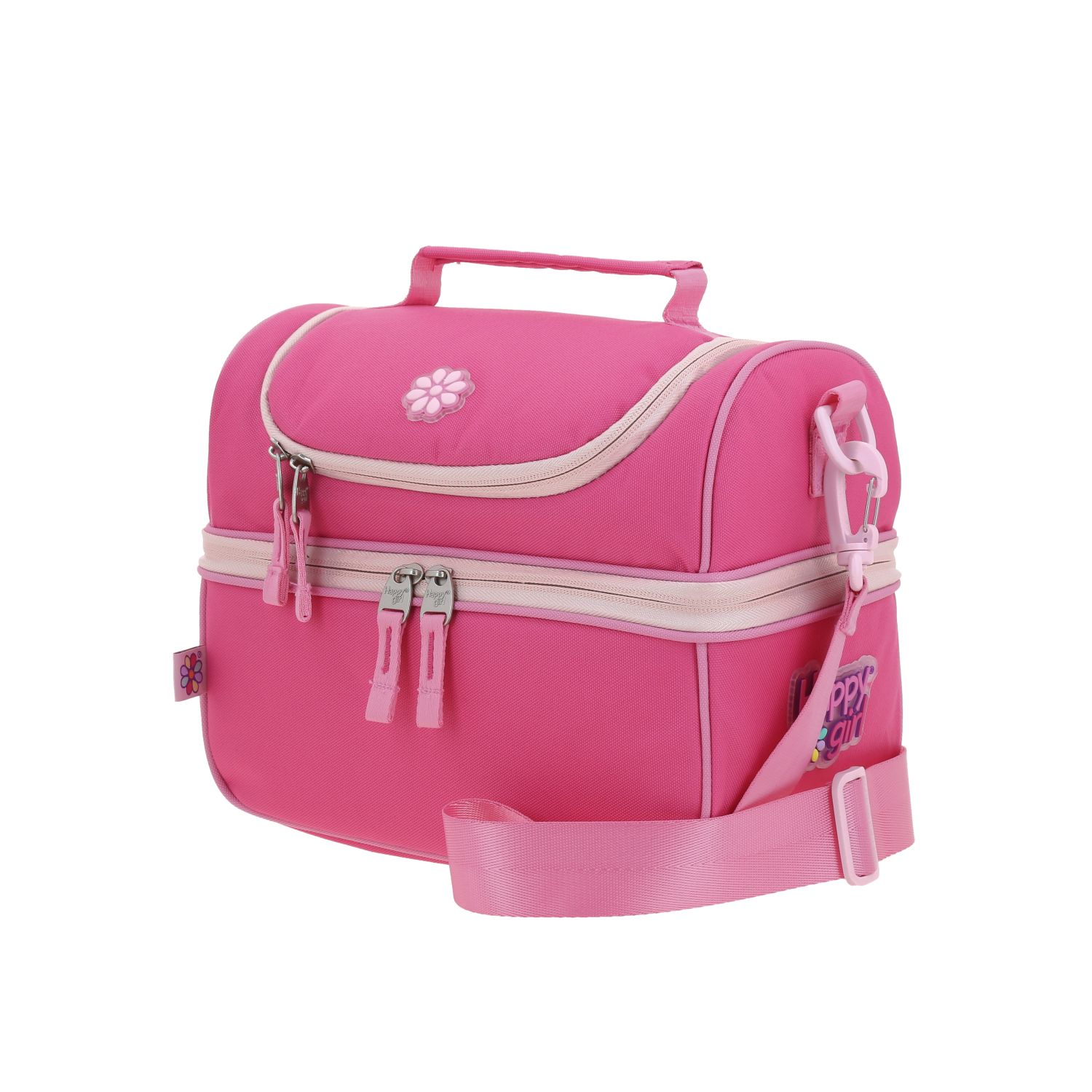 Lonchera escolar Happy Girl by Chenson rosa térmica para niña 2