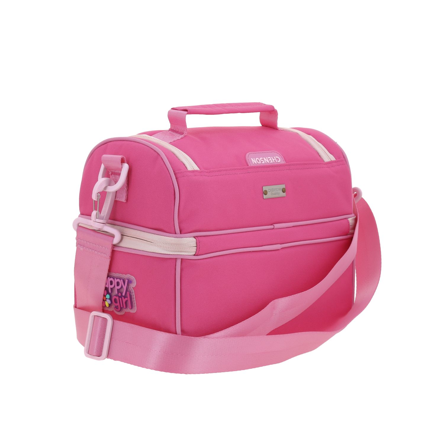 Lonchera escolar Happy Girl by Chenson rosa térmica para niña 3