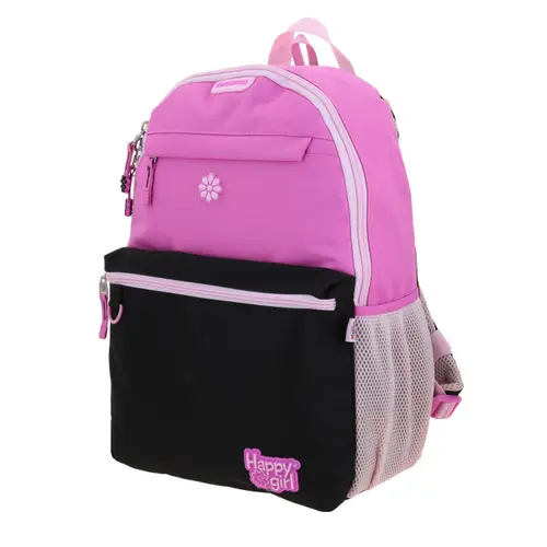 Mochila escolar para niña Happy Girl by Chenson negra con bolsillos prácticos 3