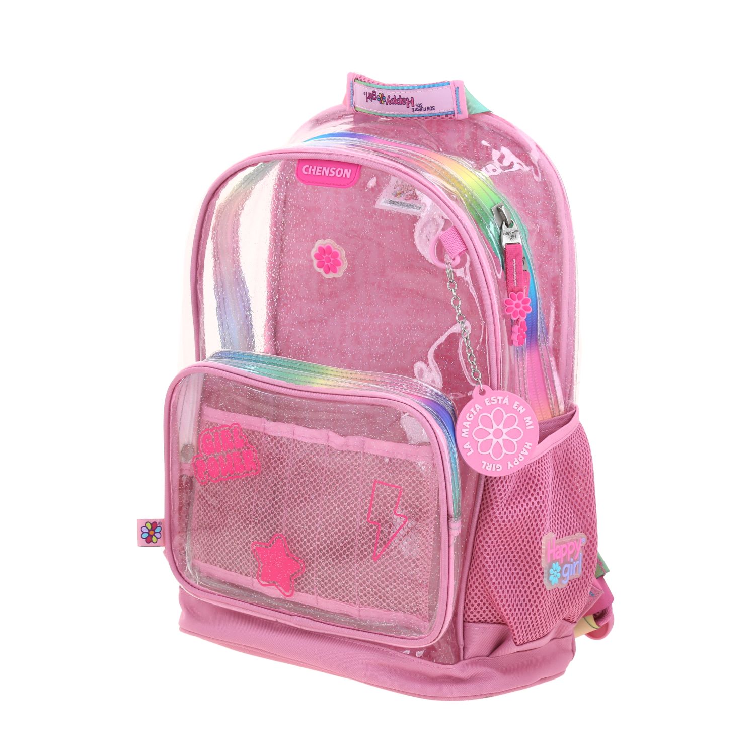 Mochila Escolar Happy Girl Rosa | Chenson Niña Resistente 2