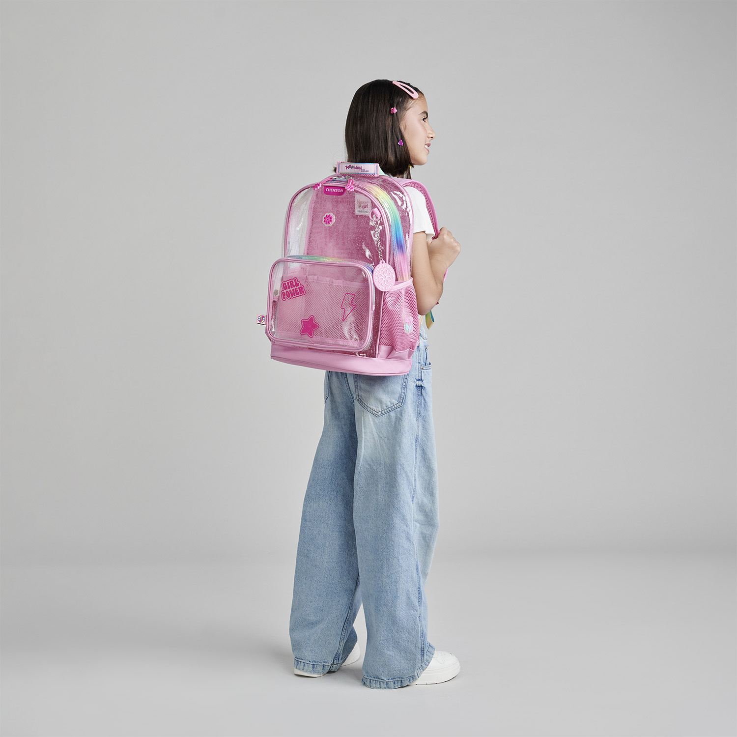 Mochila Escolar Happy Girl Rosa | Chenson Niña Resistente - vista 2