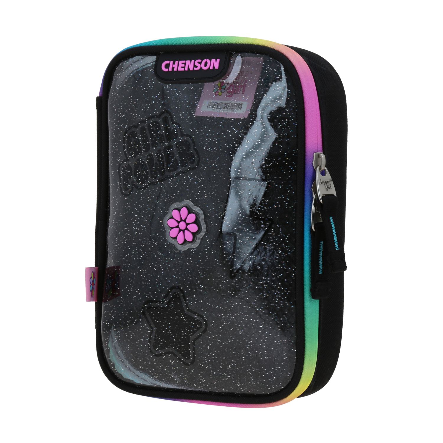 Lapicera Happy Girl Negro 22cm | Estuche Escolar Infantil 2