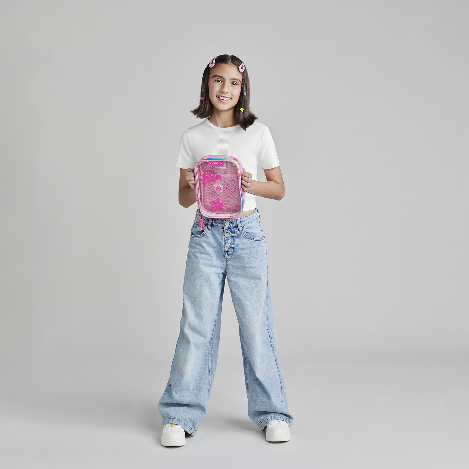 Lapicera Happy Girl Rosa | Estuche Escolar con Divisor Interno - vista 2
