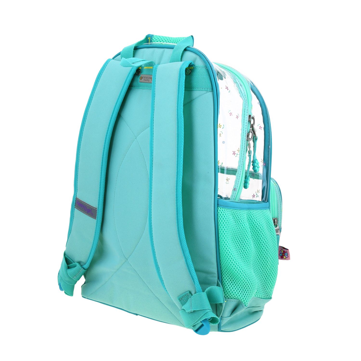 Mochila Escolar Happy Girl Turquesa Niña - Resistente PVC 5