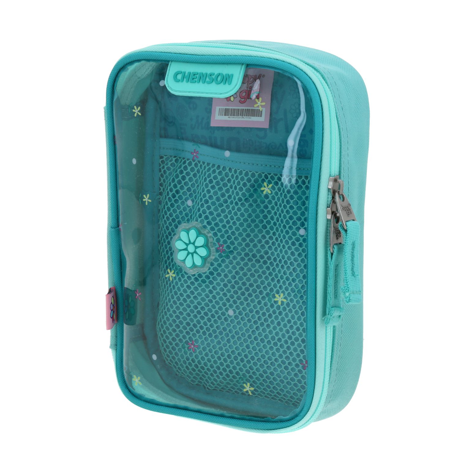 Lapicera Escolar Happy Girl Turquesa | Estuche Infantil Durável 2