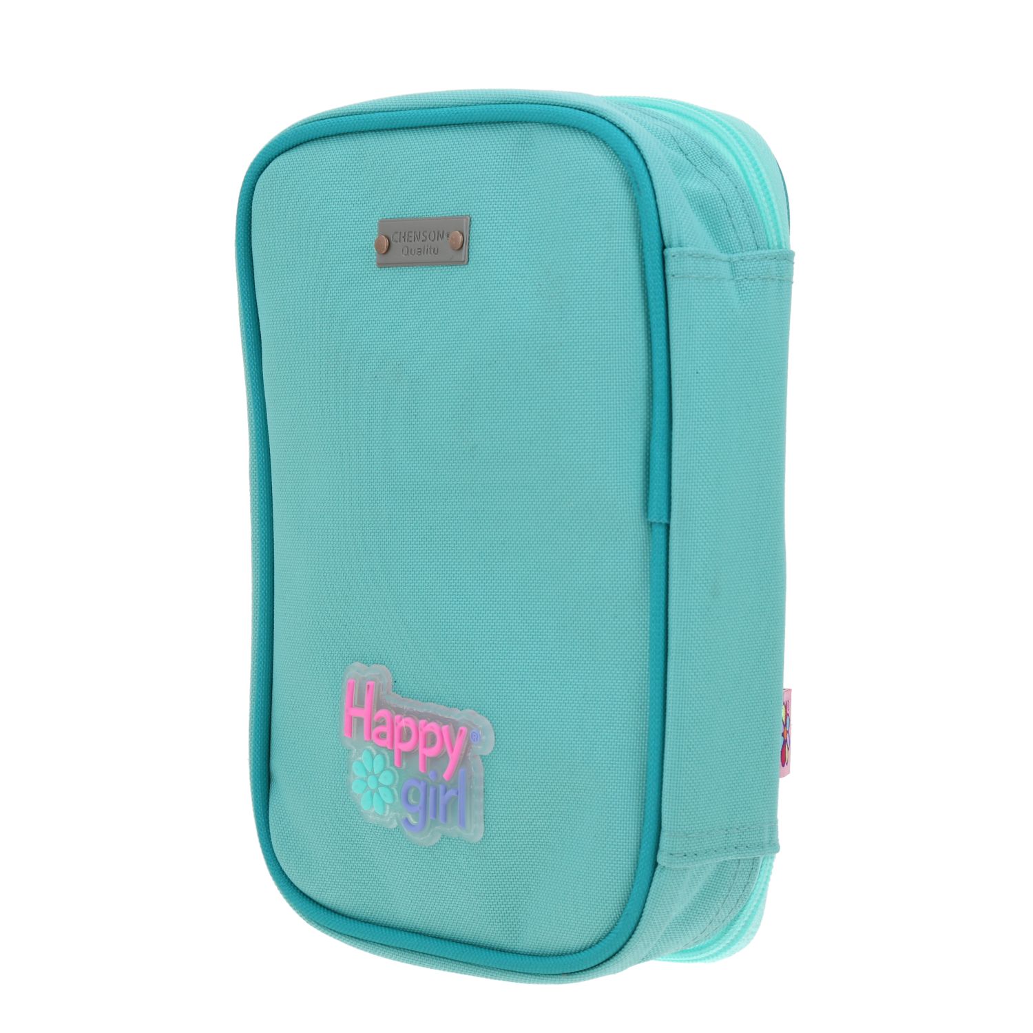 Lapicera Escolar Happy Girl Turquesa | Estuche Infantil Durável 5