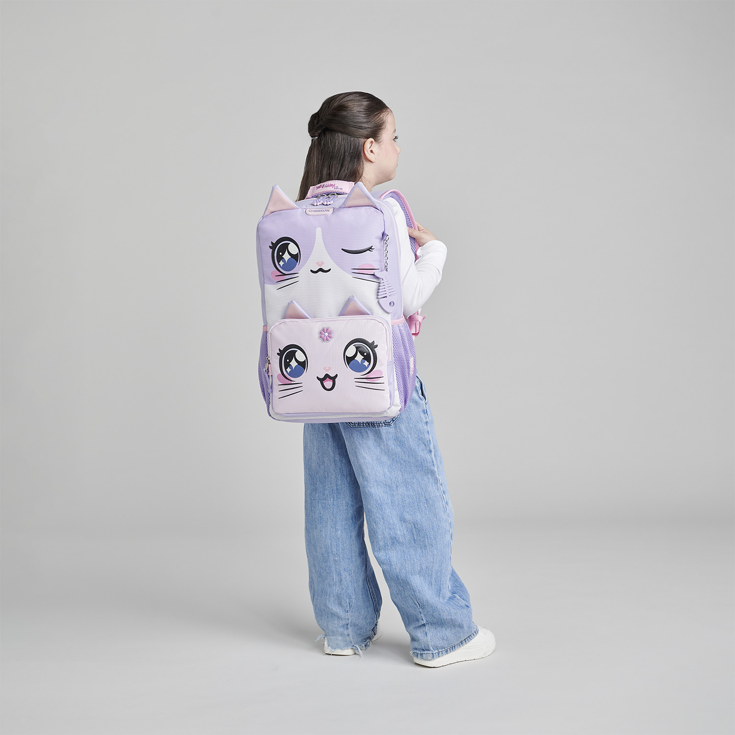 Mochila Escolar Happy Girl Uva | Backpack Niña Resistente - vista 2