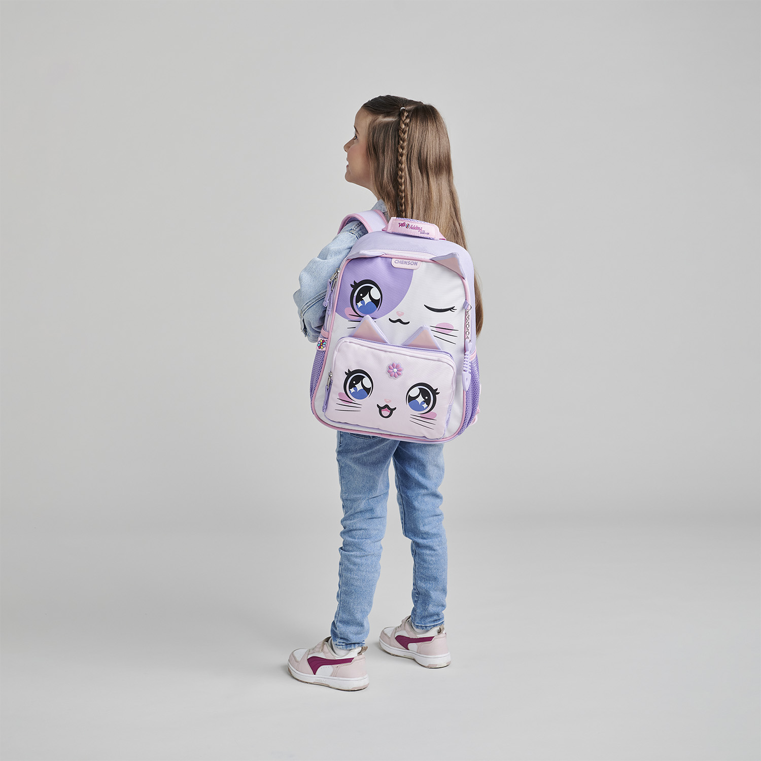 Mochila Escolar Happy Girl Uva | Backpack Niña Resistente - vista 2
